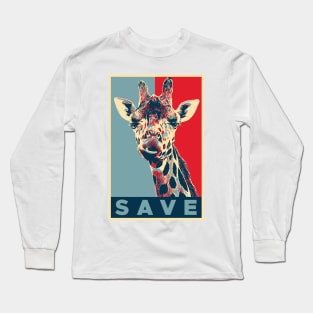 Save The Giraffes Long Sleeve T-Shirt